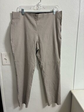 A New Day Checked Slim Straight Pants in Beige and Black 14